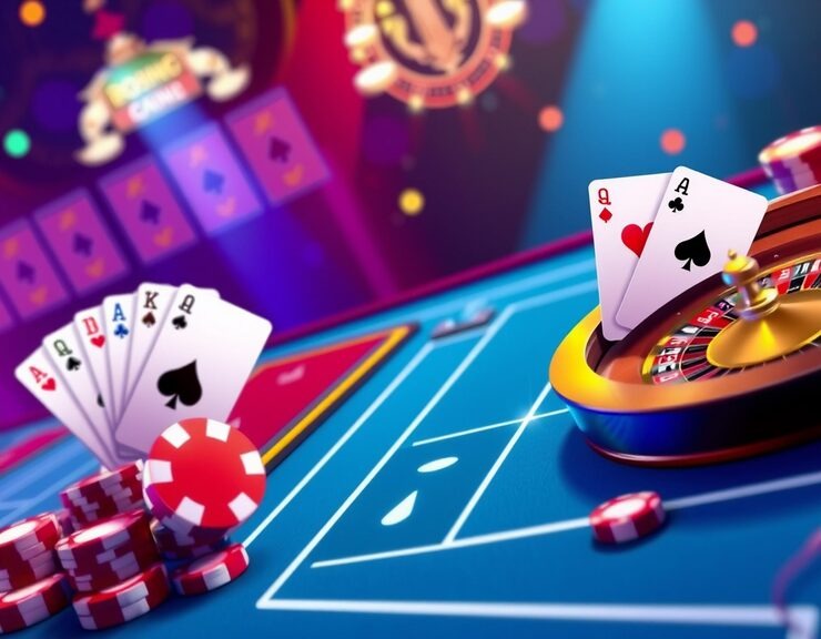 Live blackjack table with dealer and video stream